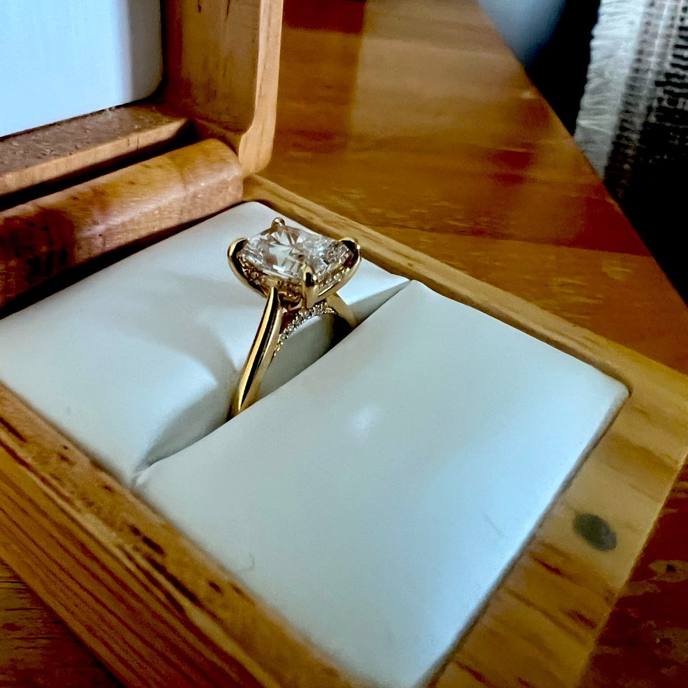 2.09 carat custom lab grown ring